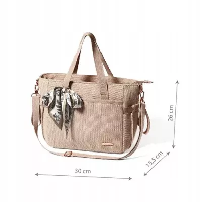 Torba BabyOno CARMEN beżowa – stylowa torba dla mamy do wózka Torba BabyOno CARMEN beżowa – stylowa torba dla mamy do wózka