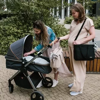 Torba BabyOno CARMEN beżowa – stylowa torba dla mamy do wózka Torba BabyOno CARMEN beżowa – stylowa torba dla mamy do wózka