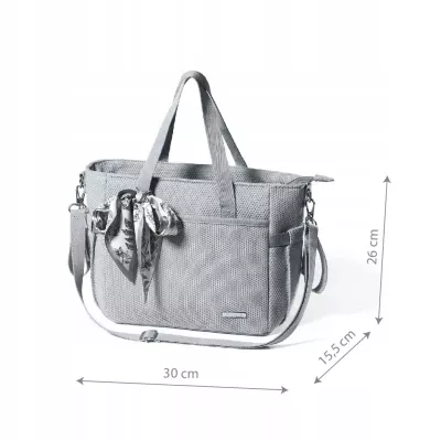 Torba BabyOno CARMEN szara – stylowa torba dla mamy do wózka Torba BabyOno CARMEN szara – stylowa torba dla mamy do wózka