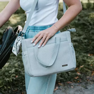 Torba BabyOno CARMEN szara – stylowa torba dla mamy do wózka Torba BabyOno CARMEN szara – stylowa torba dla mamy do wózka