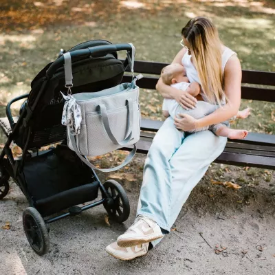 Torba BabyOno CARMEN szara – stylowa torba dla mamy do wózka Torba BabyOno CARMEN szara – stylowa torba dla mamy do wózka