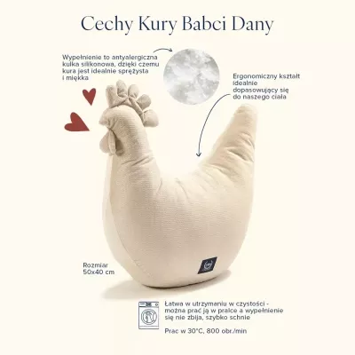 Poduszka Kura Babci Dany Velvet FRENCH LAVENDER | La Millou Poduszka Kura Babci Dany Velvet FRENCH LAVENDER | La Millou