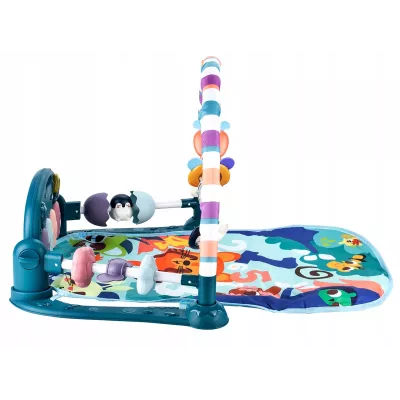 Mata edukacyjna z pianinkiem grzechotki gryzaki interaktywna dla niemowląt