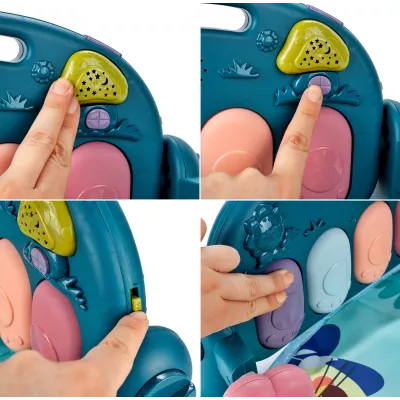 Mata edukacyjna z pianinkiem grzechotki gryzaki interaktywna dla niemowląt