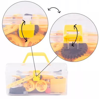 Klocki konstrukcyjne 8w1 pojazdy edukacyjne zestaw walizka 100 el