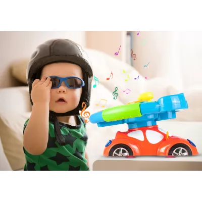 Interaktywna kierownica edukacyjna dla dzieci auto światło projektor