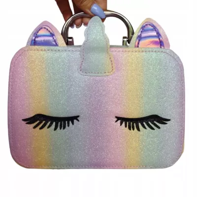 Zestaw do makijażu dla dzieci kuferek jednorożec make up biżuteria