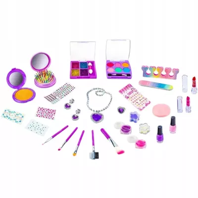 Zestaw do makijażu dla dzieci kuferek jednorożec make up biżuteria