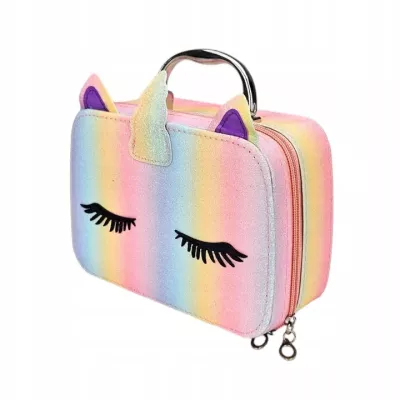 Zestaw do makijażu dla dzieci kuferek jednorożec make up biżuteria