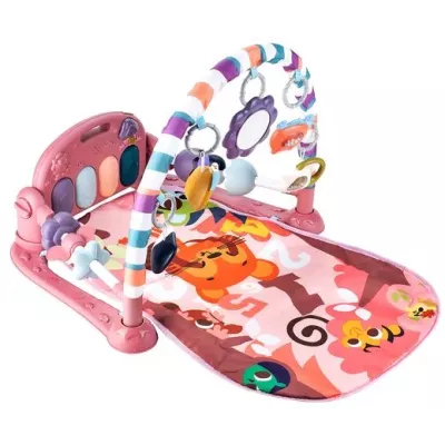 Mata edukacyjna z pianinkiem grzechotki gryzaki interaktywna dla niemowląt