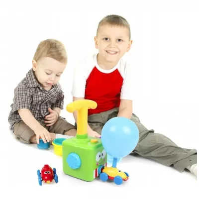 Wyrzutnia balonowa samochód żabka + pompka zestaw aerodynamiczny 12 balonów