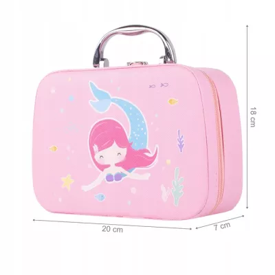 Kuferek kosmetyków Mała Syrenka - zestaw do makijażu i paznokci dla dzieci