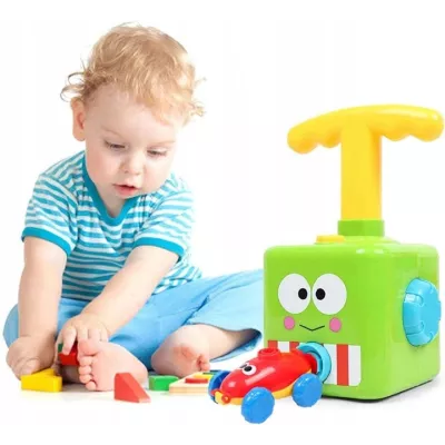 Wyrzutnia balonowa samochód żabka + pompka zestaw aerodynamiczny 12 balonów