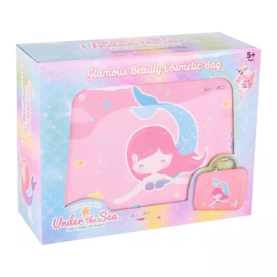 Kuferek kosmetyków Mała Syrenka - zestaw do makijażu i paznokci dla dzieci