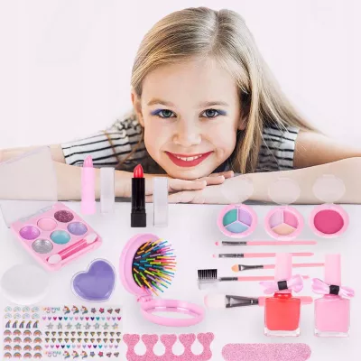 Kuferek kosmetyków Mała Syrenka - zestaw do makijażu i paznokci dla dzieci