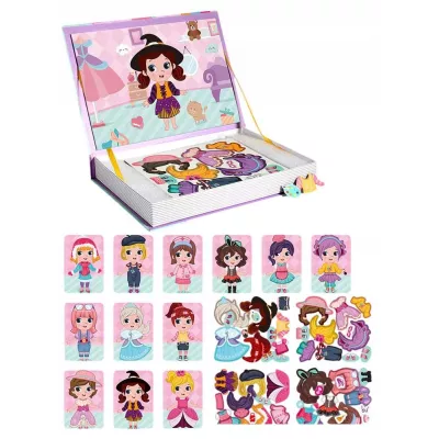 Układanka magnetyczna ubieranka dziewczynki kreatywne puzzle 51 magnesów