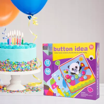 Układanka guzikowa Montessori mozaika edukacyjna trening małej rączki Miś