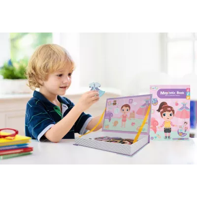 Układanka magnetyczna ubieranka dziewczynki kreatywne puzzle 51 magnesów