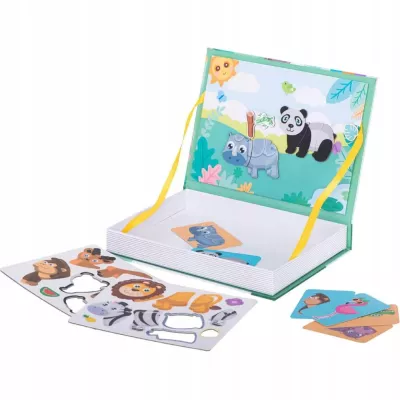 Układanka magnetyczna Montessori zwierzęta puzzle edukacyjne 47 magnesów