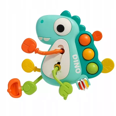 Zabawka Sensoryczna Gryzak Montessori Dinozaur - Rozwija Zmysły