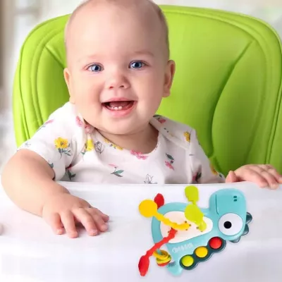 Zabawka Sensoryczna Gryzak Montessori Dinozaur - Rozwija Zmysły