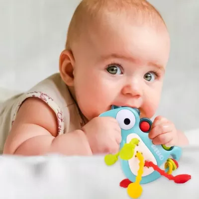 Zabawka Sensoryczna Gryzak Montessori Dinozaur - Rozwija Zmysły