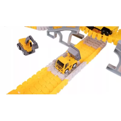 Tor samochodowy Budowlany 255 el. - auta pojazdy budowy zestaw dla dzieci