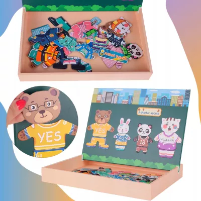 Edukacyjne Puzzle Magnetyczne Rodzinka - Kreatywna Zabawa