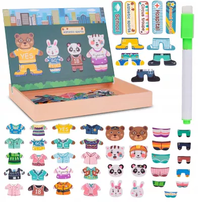 Edukacyjne Puzzle Magnetyczne Rodzinka - Kreatywna Zabawa