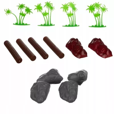 Zestaw figurek zwierząt 48 szt. farma zwierzęta dzikie safari w kuferku