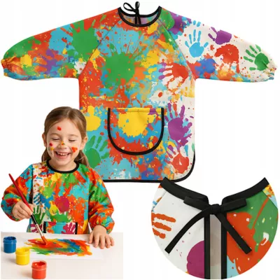 Fartuszek ochronny do malowania dla dzieci 4-6 lat fartuch wodoodporny