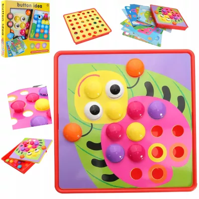 Mozaika Montessori guzikowa dla malucha układanka trening rączki