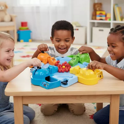 Gra Głodne Hipcie Rodzinna Gra Zręcznościowa dla Dzieci 2-4 Graczy