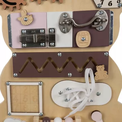 Tablica manipulacyjna sensoryczna miś - rozwój i nauka