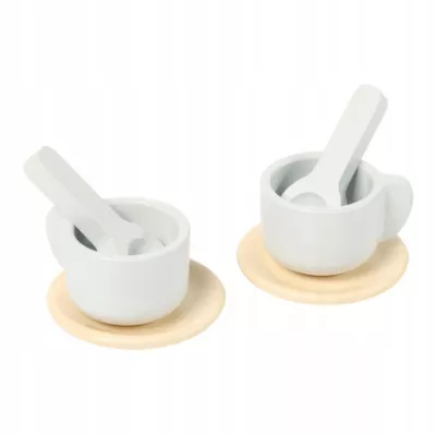 Drewniany zestaw do herbaty dla dzieci z akcesoriami 16 el.