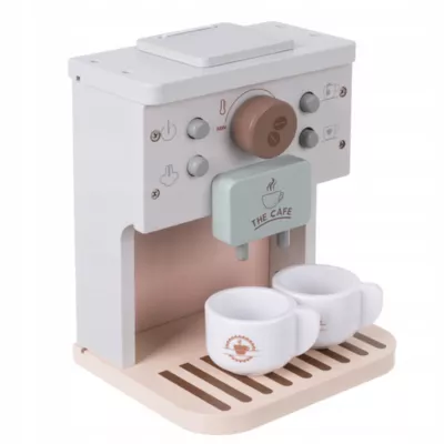 Drewniany ekspres do kawy dla dzieci z akcesoriami