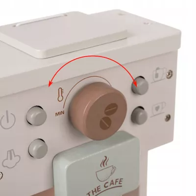 Drewniany ekspres do kawy dla dzieci z akcesoriami