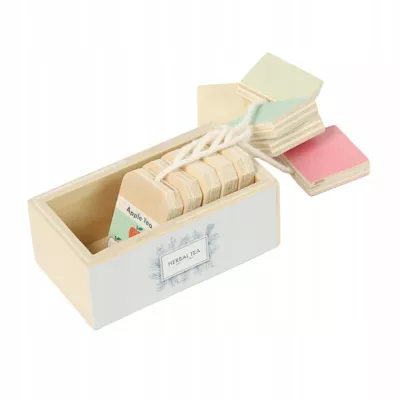 Drewniany zestaw do herbaty dla dzieci z akcesoriami 16 el.