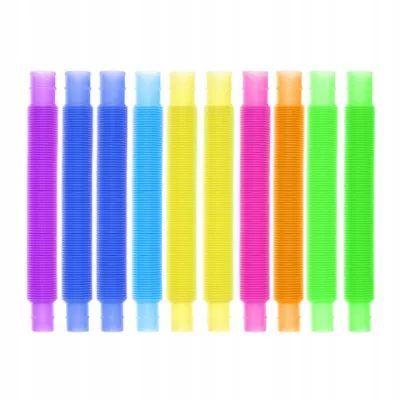 Terapeutyczna zabawka edukacyjna relaksująca Rurki Sensoryczne 10 sztuk