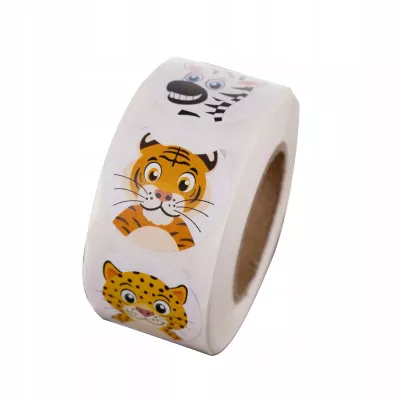 Naklejki dla Dzieci 500 szt. - 8 Wzorów Rolka 2,5 cm