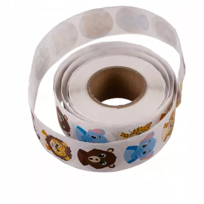 Naklejki dla Dzieci 500 szt. - 8 Wzorów Rolka 2,5 cm