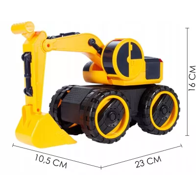 Koparka Budowlana z Napędem, Dźwiękami i Światłami - Pojazd dla Dzieci