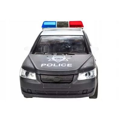 Policyjny radiowóz otwierane drzwi świecące koguty dźwięki auto policja