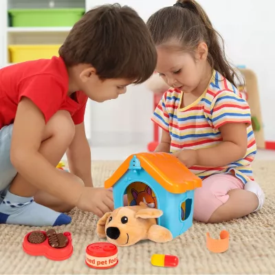 Zestaw Mały Weterynarz - Pluszowy Piesek z Budą i Akcesoriami Lekarskimi