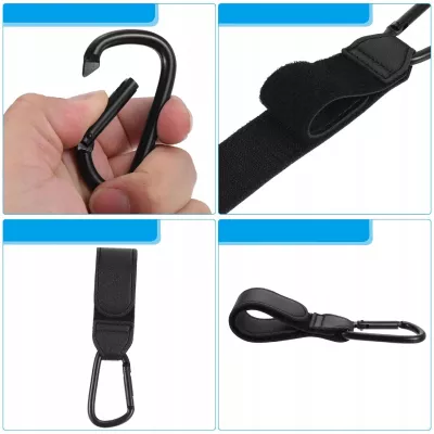 Uniwersalny zestaw 2 zaczepów do wózka mocny hak na torbę zakupy