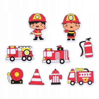 Grube piankowe strażackie naklejki do wanny do kąpieli straż pożarna