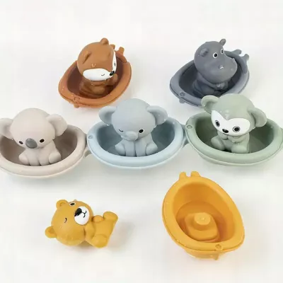 Zabawki do kąpieli na palce - zwierzątka silikonowe dla dzieci