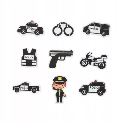 Grube piankowe policyjne naklejki do wanny do kąpieli policja