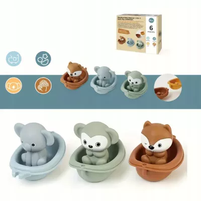 Zabawki do kąpieli na palce - zwierzątka silikonowe dla dzieci