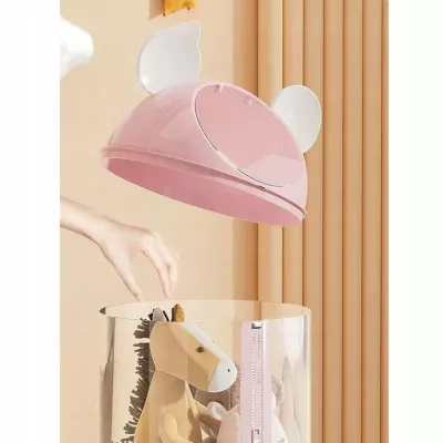 Organizer pojemnik na zabawki 112 cm zapinany na zamek różowy